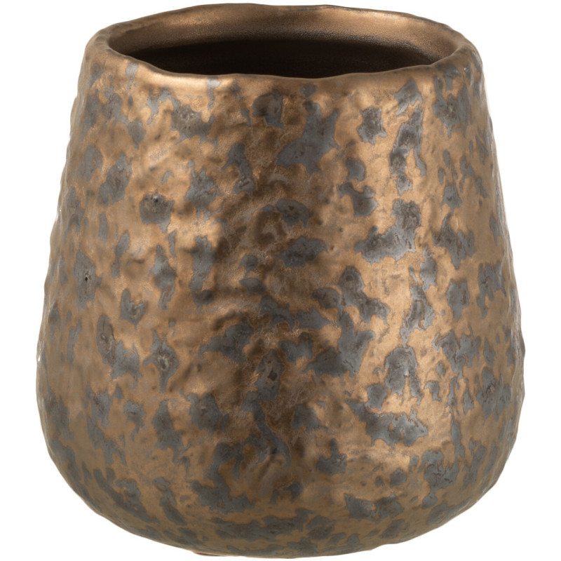 Cache-pot Diamètre 12 cm Anori en Céramique Cuivré Motif taches - 1