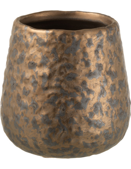 Cache-pot Diamètre 12 cm Anori en Céramique Cuivré Motif taches - 1
