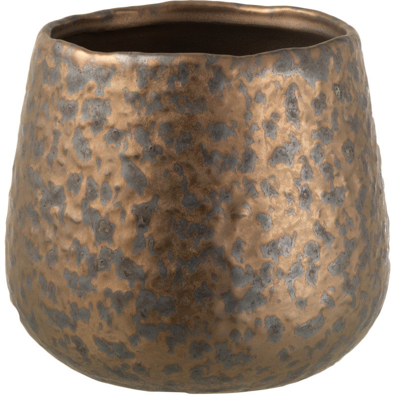 Cache-pot Diamètre 16 cm Anori en Céramique Cuivré Motif taches - 1