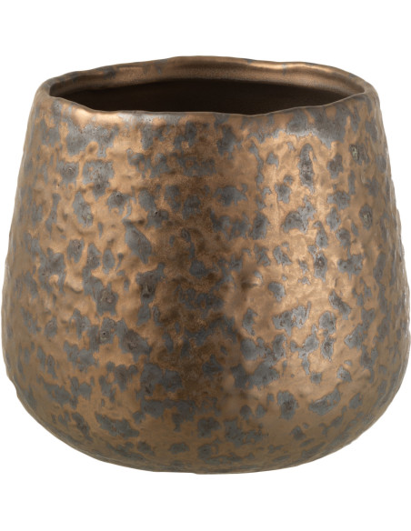 Cache-pot Diamètre 16 cm Anori en Céramique Cuivré Motif taches - 1