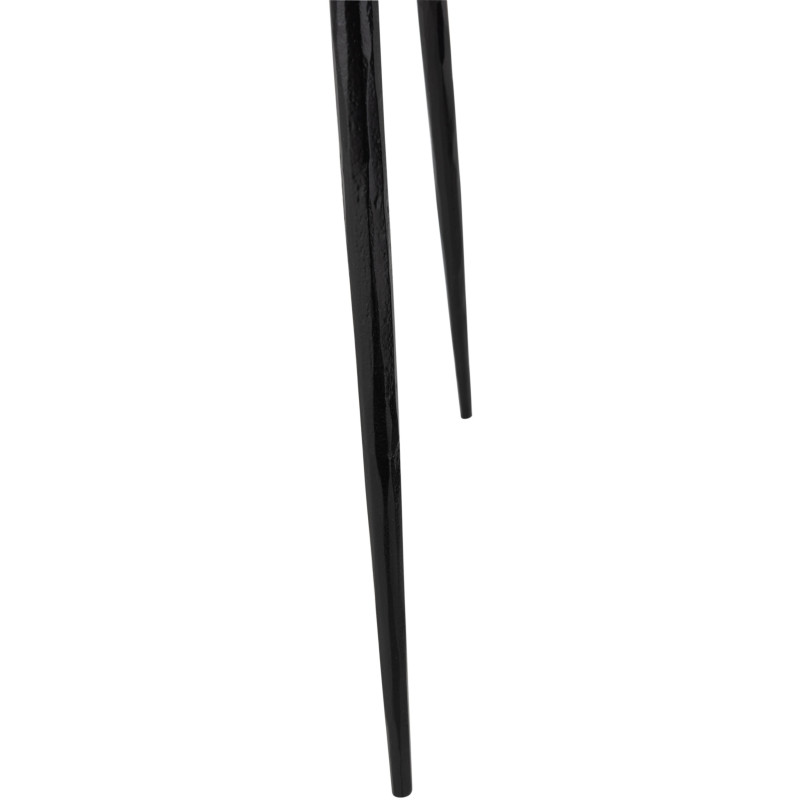 Tables d'appoint rondes en marbre noir et métal doré - 4