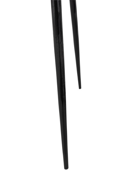 Tables d'appoint rondes en marbre noir et métal doré - 4