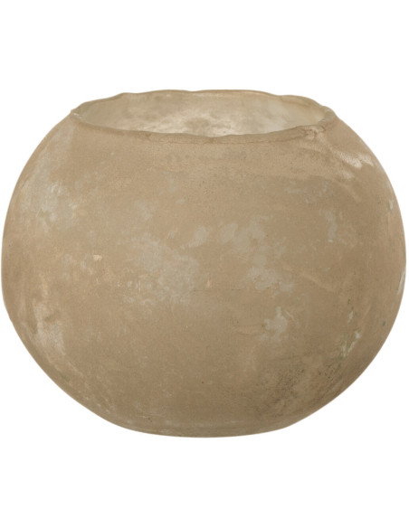 Vase Boule Soda Hauteur 15 cm en Verre Doré - 1