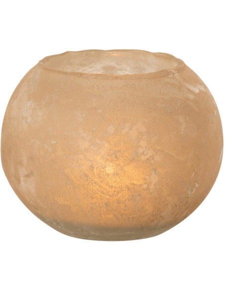 Vase Boule Soda Hauteur 15 cm en Verre Doré - 3