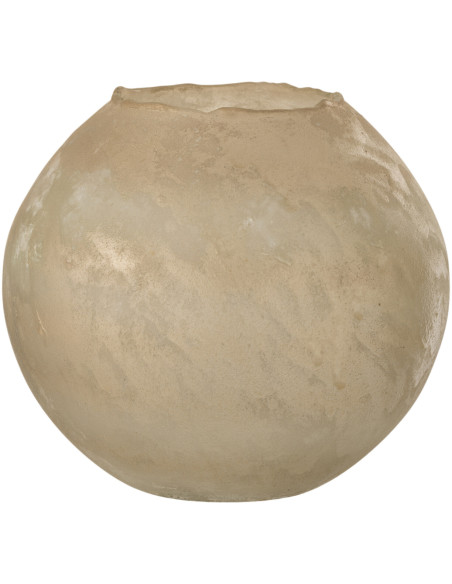 Vase Boule Soda Hauteur 20 cm en Verre Doré - 1