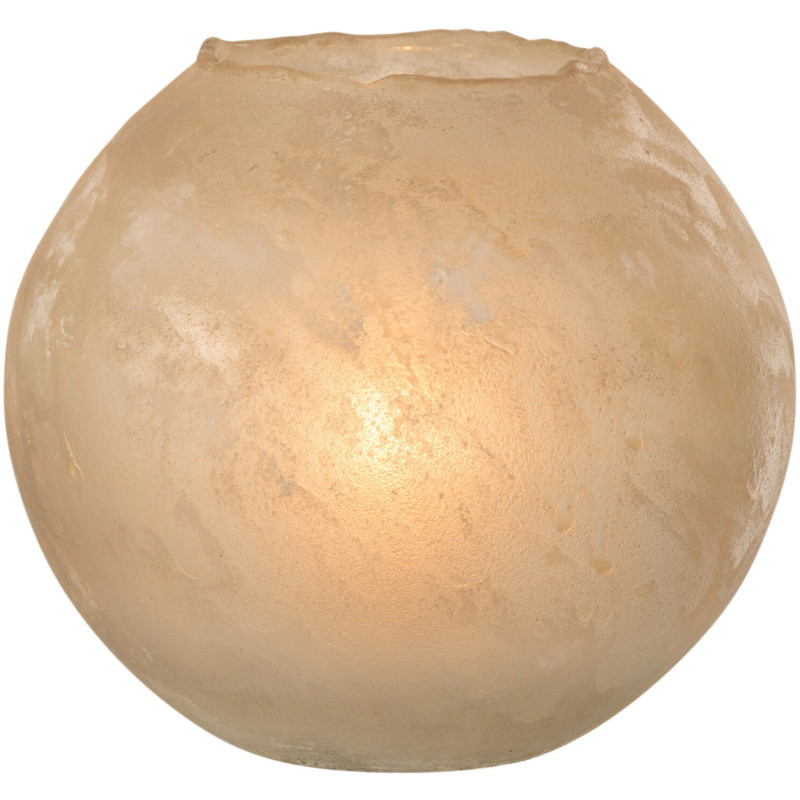 Vase Boule Soda Hauteur 20 cm en Verre Doré - 2