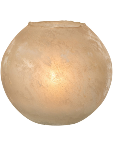 Vase Boule Soda Hauteur 20 cm en Verre Doré - 2