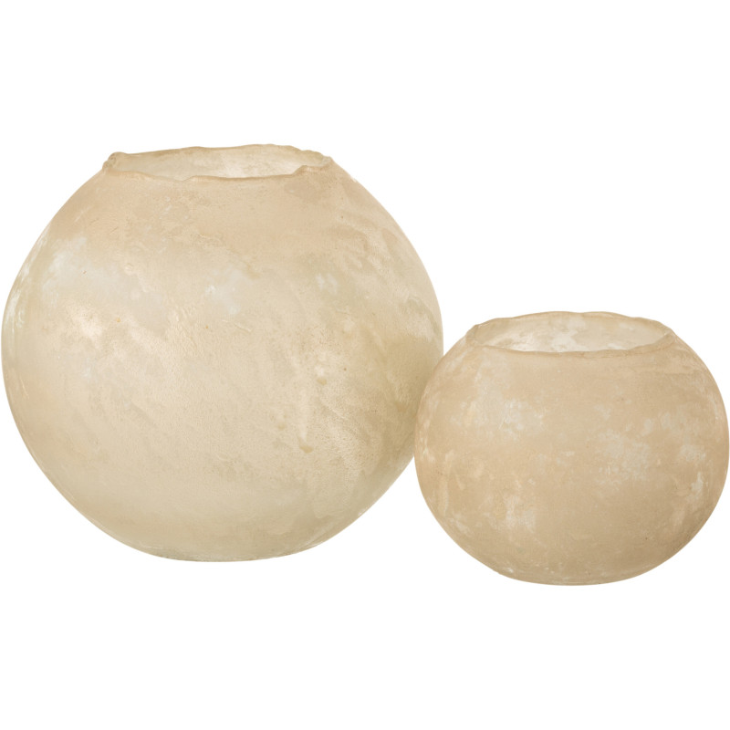 Vase Boule Soda Hauteur 20 cm en Verre Doré - 4