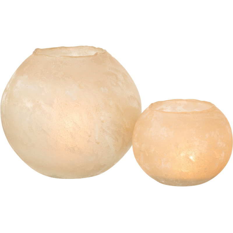 Vase Boule Soda Hauteur 20 cm en Verre Doré - 5