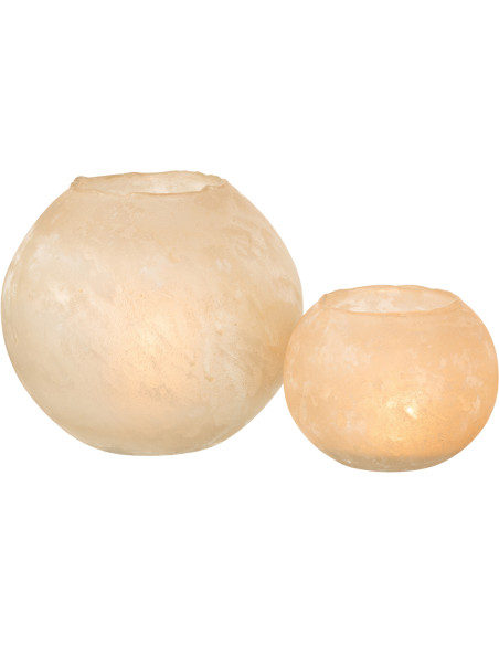 Vase Boule Soda Hauteur 20 cm en Verre Doré - 5