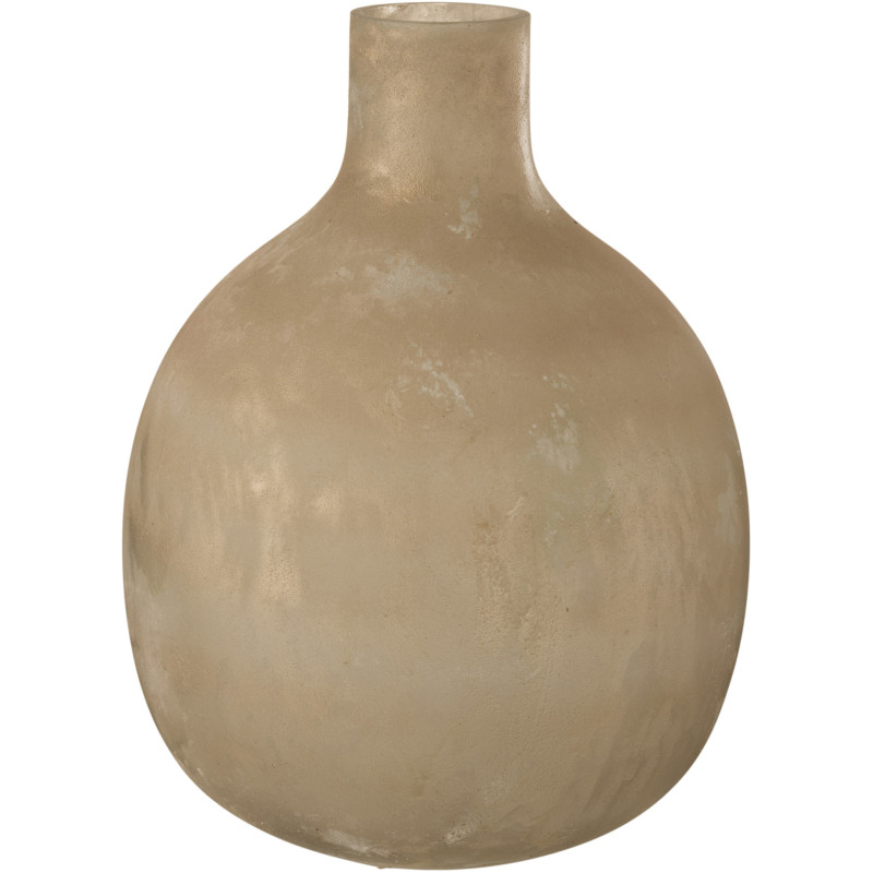 Vase Rond Soda Hauteur 40 cm en Verre Doré - 1