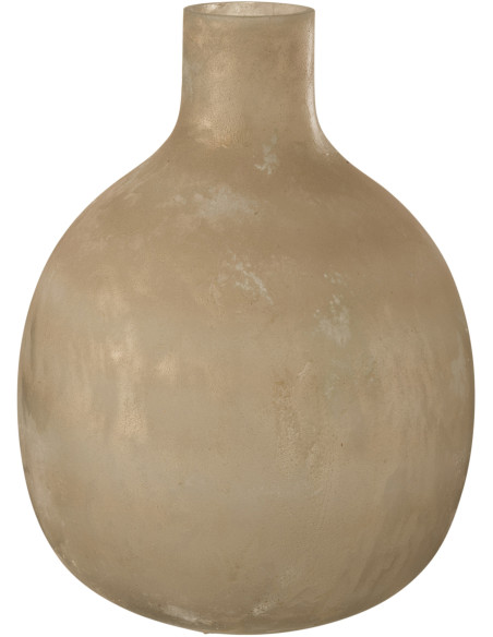 Vase Rond Soda Hauteur 40 cm en Verre Doré - 1