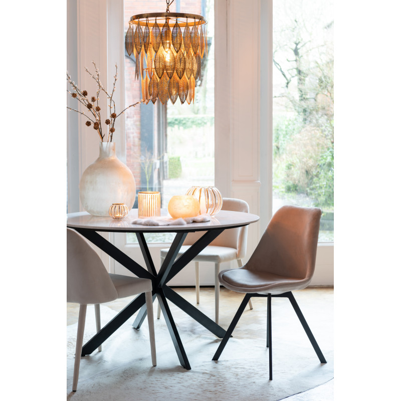Vase Rond Soda Hauteur 40 cm en Verre Doré - 2