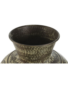 Vase style antique Rond XL Hauteur 45 cm en Métal Vert Vieilli Cistus - 1 2