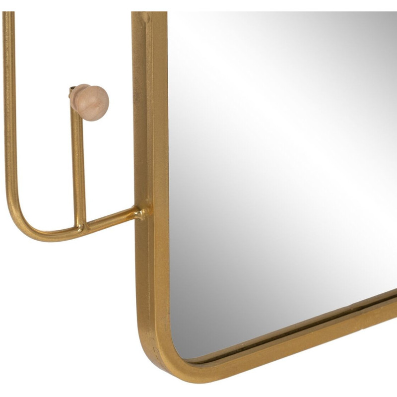Miroir d'entrée Mural Rectangulaire XXL 55x100 en Métal Doré Xylor - 3