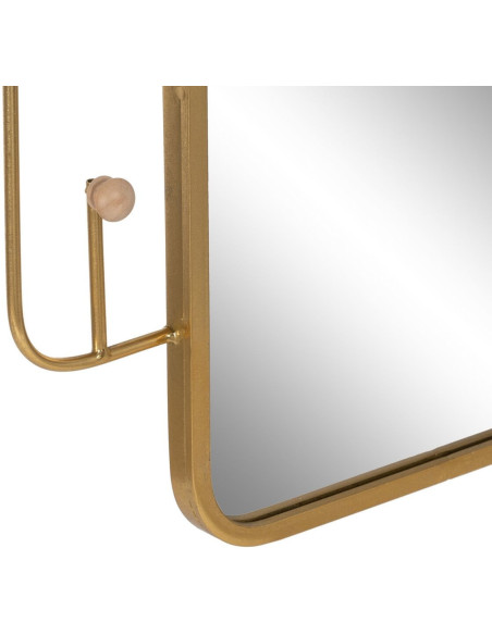 Miroir d'entrée Mural Rectangulaire XXL 55x100 en Métal Doré Xylor - 3