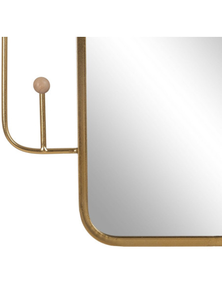 Miroir d'entrée Mural Rectangulaire XXL 55x100 en Métal Doré Xylor - 4