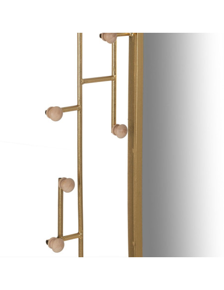 Miroir d'entrée Mural Rectangulaire XXL 55x100 en Métal Doré Xylor - 5