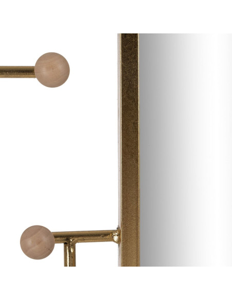 Miroir d'entrée Mural Rectangulaire XXL 55x100 en Métal Doré Xylor - 6