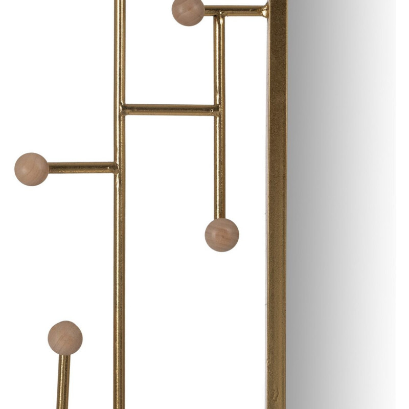 Miroir d'entrée Mural Rectangulaire XXL 55x100 en Métal Doré Xylor - 7