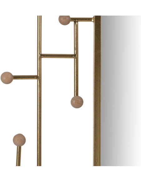 Miroir d'entrée Mural Rectangulaire XXL 55x100 en Métal Doré Xylor - 7