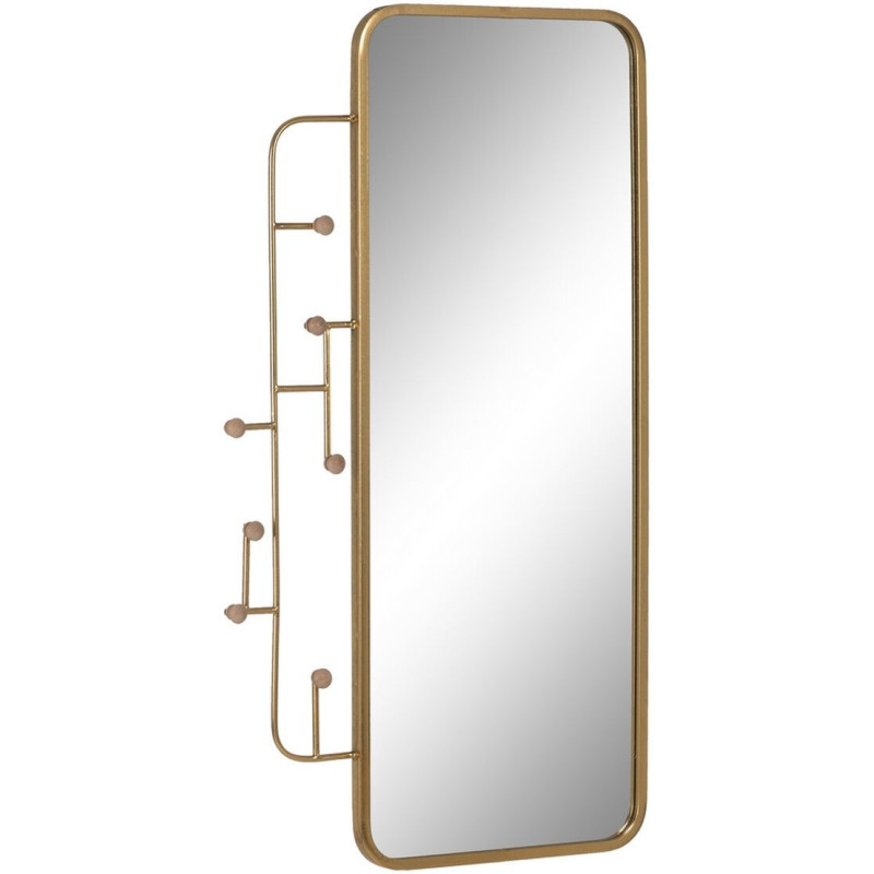 Miroir d'entrée Mural Rectangulaire XXL 55x100 en Métal Doré Xylor - 8