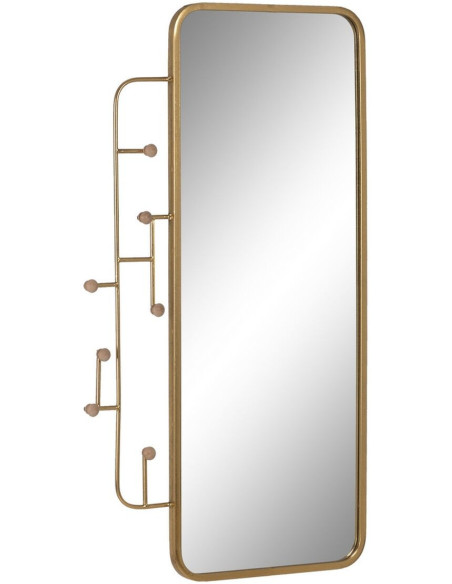 Miroir d'entrée Mural Rectangulaire XXL 55x100 en Métal Doré Xylor - 8