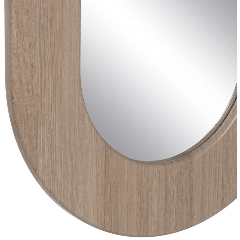 Miroir moderne Mural Ovale XL 50x80 en Bois Naturel Tyren - 3
