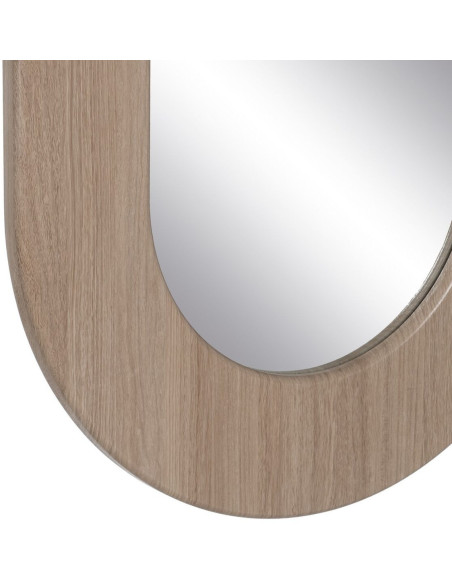 Miroir moderne Mural Ovale XL 50x80 en Bois Naturel Tyren - 3