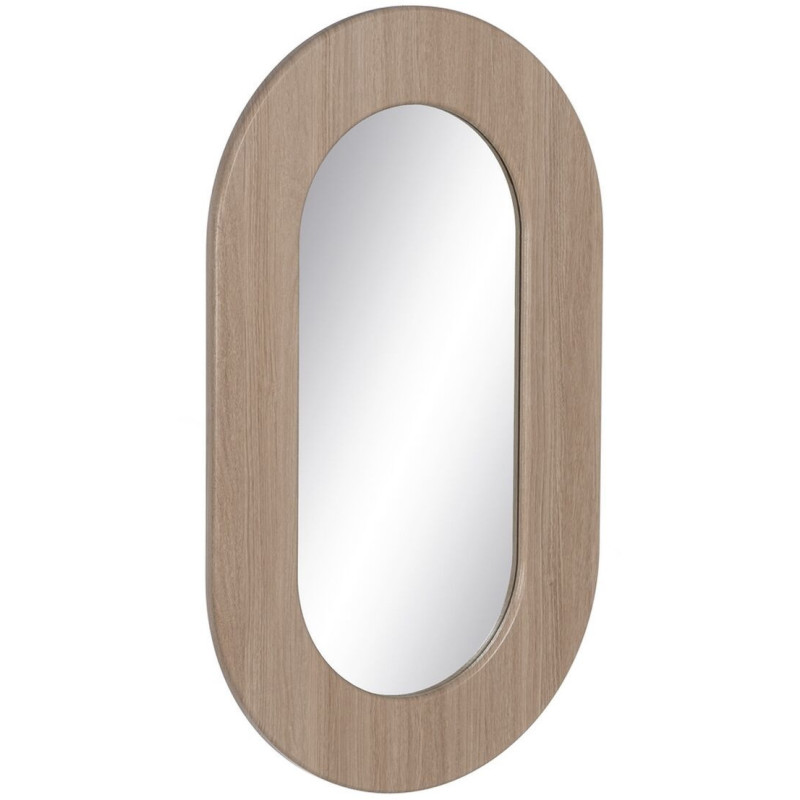 Miroir moderne Mural Ovale XL 50x80 en Bois Naturel Tyren - 6