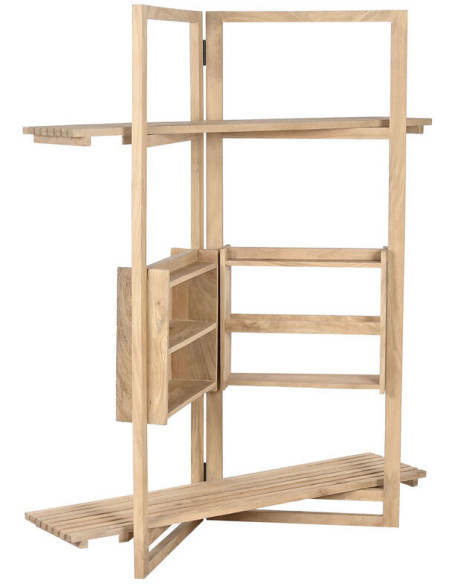 Étagère design scandinave 5 niveaux en Bois de manguier Naturel Eleanor - 1