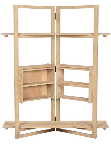Étagère design scandinave 5 niveaux en Bois de manguier Naturel Eleanor - 6