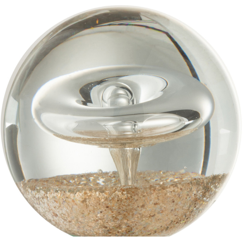 Sulfure Ronde Bulle Rondo en Verre Doré 8 cm - 1