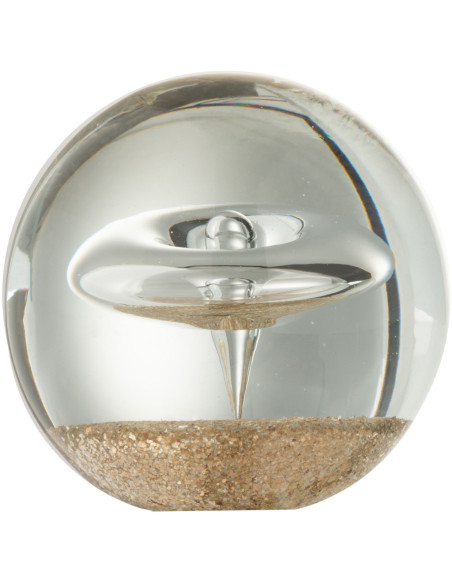 Sulfure Ronde Bulle Rondo en Verre Doré 10 cm - 1