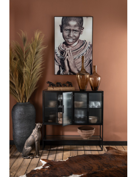 Tapis Peau de vache Cow en Cuir véritable Marron 190x230 - 2