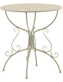 Table de jardin ronde en métal vert antique Ø 70 x 74 cm Maggy