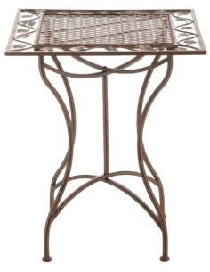 Table pour terrasse Carrée 2 personnes en Fer forgé Marron vieilli Marilee - 2