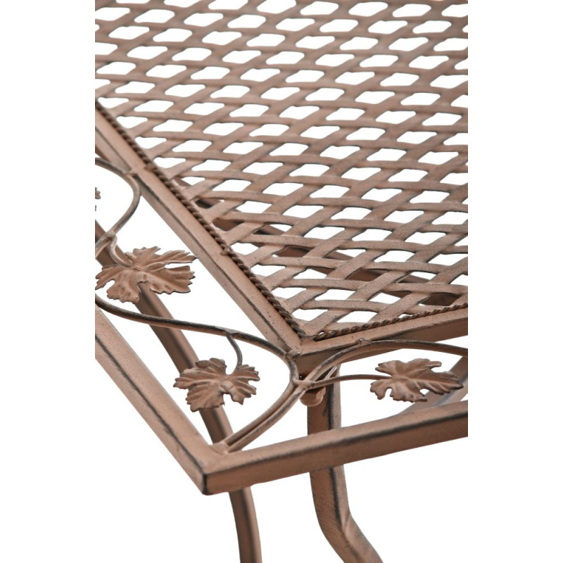 Table pour terrasse Carrée 2 personnes en Fer forgé Marron vieilli Marilee - 3