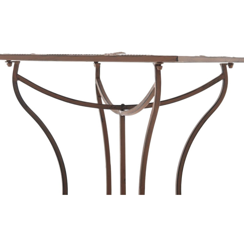 Table pour terrasse Carrée 2 personnes en Fer forgé Marron vieilli Marilee - 4