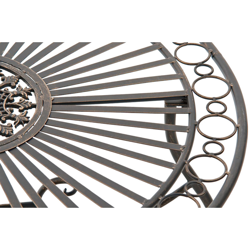 Table pour terrasse Ronde 2 personnes en Fer forgé Bronze Irena - 3