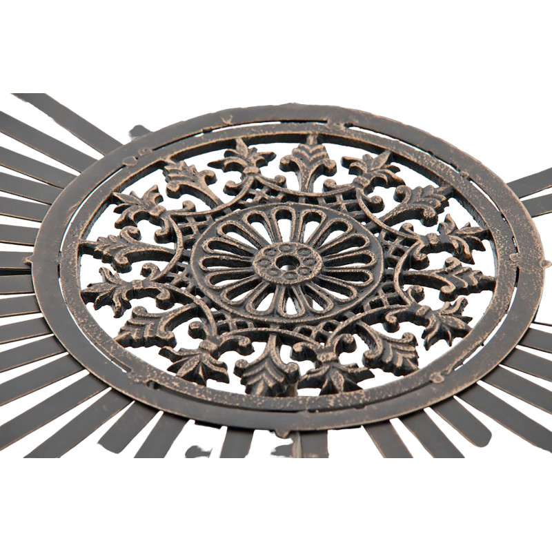 Table pour terrasse Ronde 2 personnes en Fer forgé Bronze Irena - 4