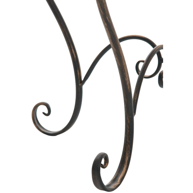 Table pour terrasse Ronde 2 personnes en Fer forgé Bronze Irena - 6