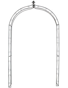 Arche de jardin style Art déco en Fer forgé Bronze Lucia - 2