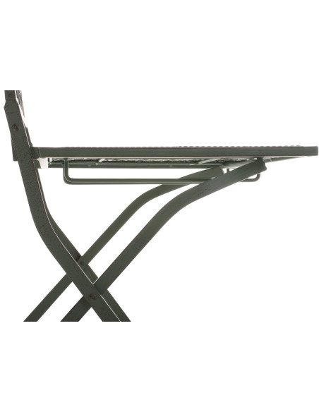 Chaise de jardin pliante en Fer forgé Vert vieilli Aleesha - 5
