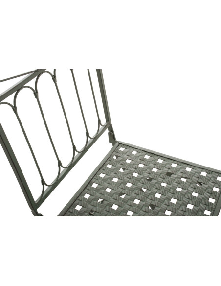 Chaise de jardin pliante en Fer forgé Vert vieilli Aleesha - 6