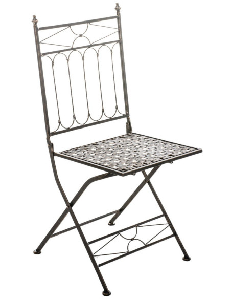 Chaise de jardin pliante en Fer forgé Bronze Aleesha - 1