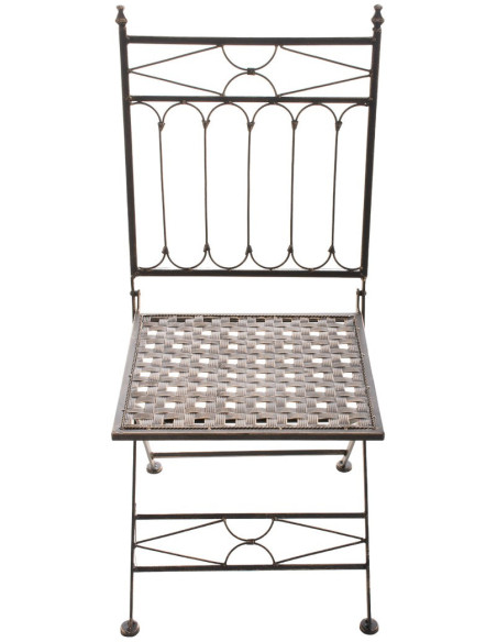 Chaise de jardin pliante en Fer forgé Bronze Aleesha - 2