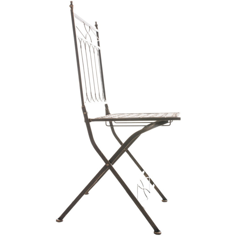 Chaise de jardin pliante en Fer forgé Bronze Aleesha - 3