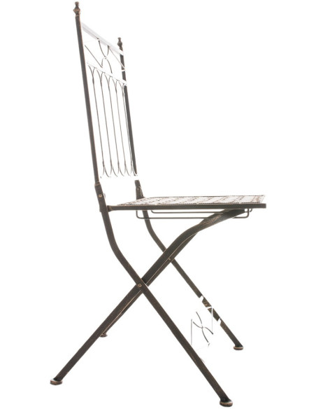 Chaise de jardin pliante en Fer forgé Bronze Aleesha - 3