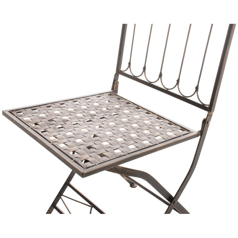 Chaise de jardin pliante en Fer forgé Bronze Aleesha - 5